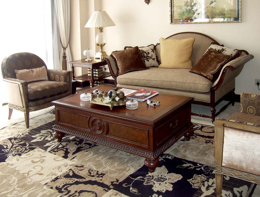 酒店客房家具---三人豪华沙发