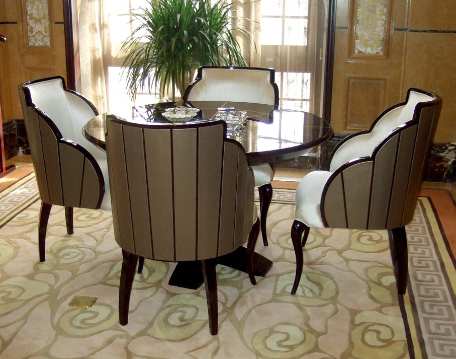 酒店客房家具---简约实木座椅