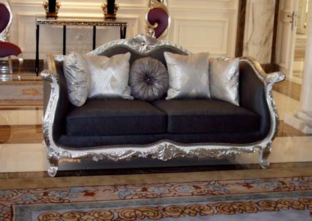 酒店客房家具---美式双人沙发