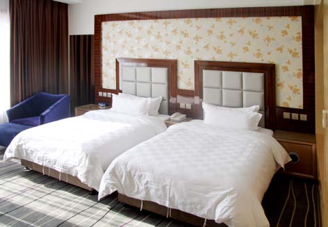 酒店客房家具---定制双人床