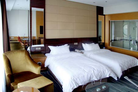 酒店客房家具---实木双人床