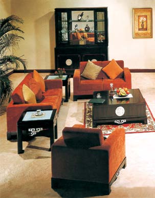 酒店客房家具---客厅简约沙发