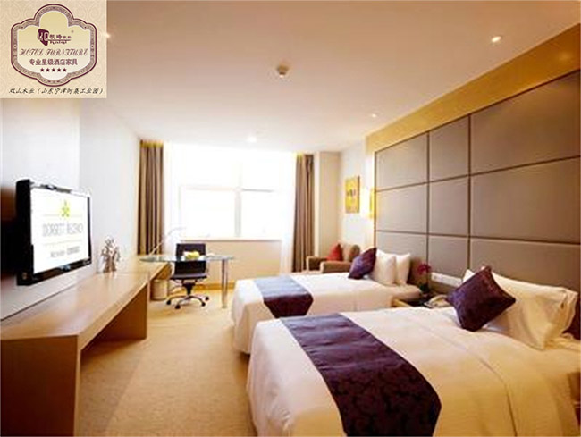 酒店客房家具---豪华双人床房