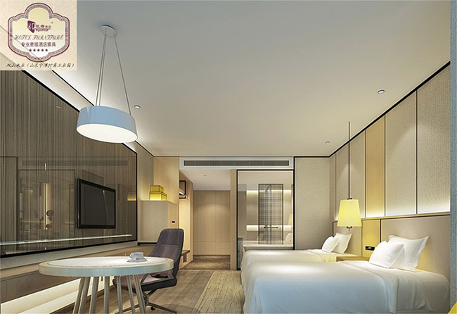 酒店客房家具---品牌酒店双人床房