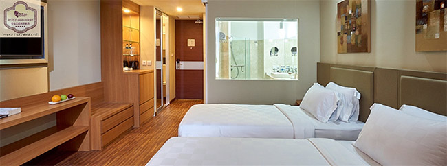 酒店客房家具---商务双人床