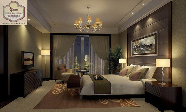 酒店客房家具---豪华大床房